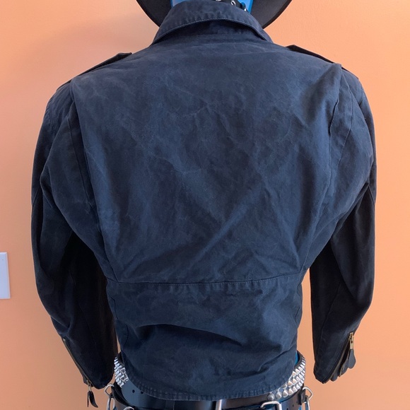 New wave/ Punk/ Goth/ 80’s Biker cotton-fabric jacket - Picture 10 of 12